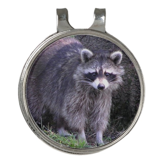 Rocky the Raccoon Golf Hat Clip (Front)