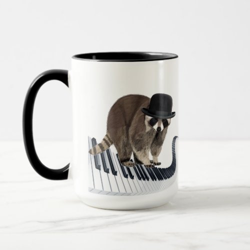 Rocky the Rocker Raccoon  Keyboard Coffee Mug