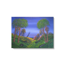 Rocky Valley Blue Sky Colorful Landscape