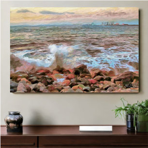 Rocky Waves 0742 Acrylic Print