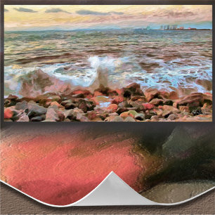 Rocky Waves 0742 Art Print