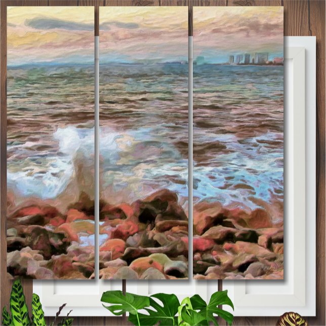 Rocky Waves 0742 Triptych (Creator Uploaded)