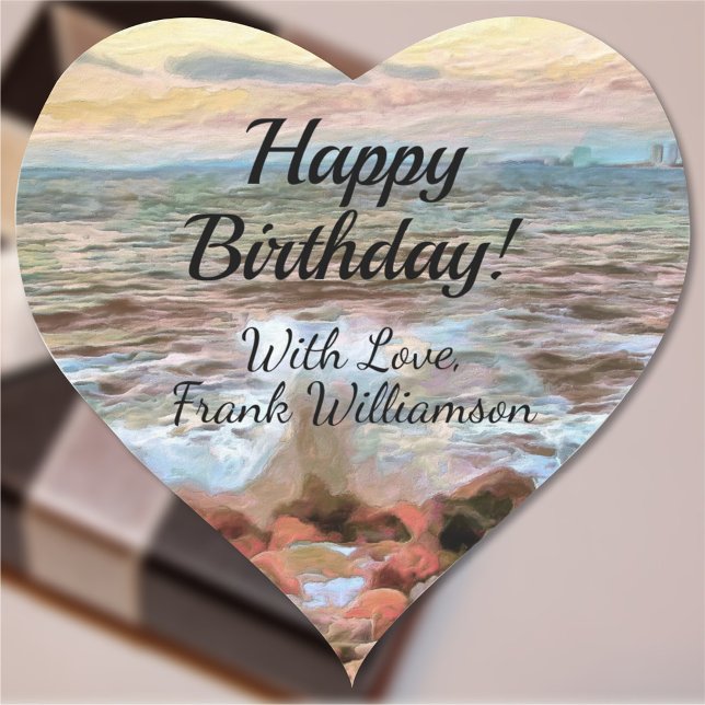 Rocky Waves Birthday 0742 Heart Sticker (Creator Uploaded)