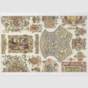 Rococo baroque style decorative decoupage paper