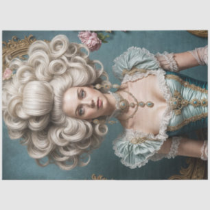 Rococo Beauty Decoupage Paper – Opulent Gown