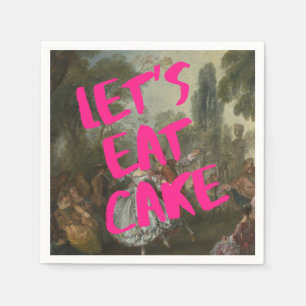 Rococo Birthday Party Marie Antionette Bold Pink Napkins