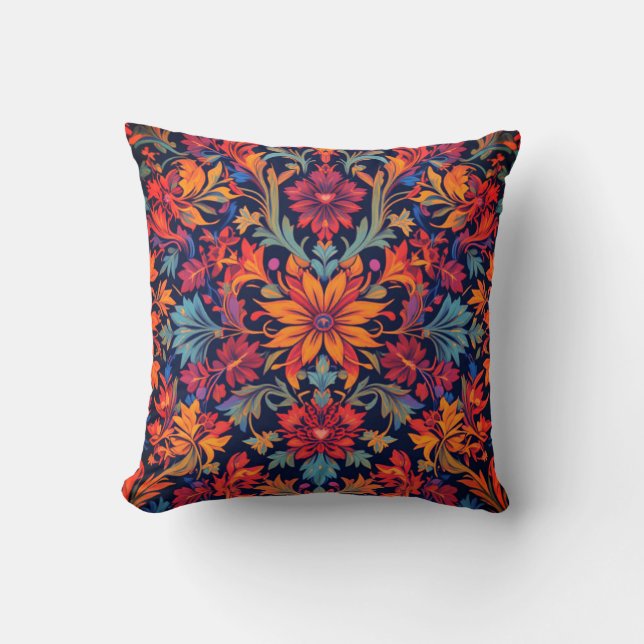 Rococo Blossom  Throw Pillow (Front)