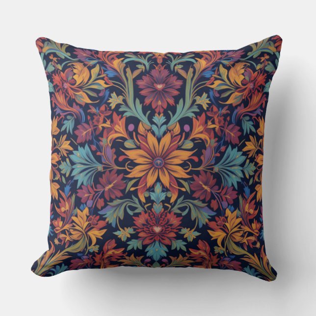 Rococo Blossom  Throw Pillow (Front)