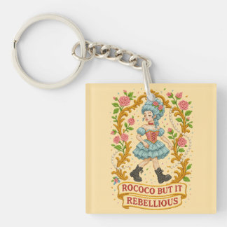Rococo But Make It Rebellious" Stitched Aesthetic  Keychain