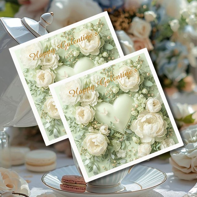 Rococo Butterfly Garden Galentine Floral Elegance Napkins (Creator Uploaded)