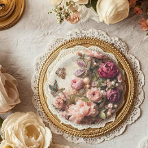 Rococo Butterfly Garden Galentine Floral Elegance