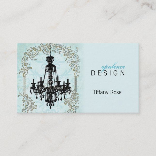 Rococo Chandelier Business Card (Front)