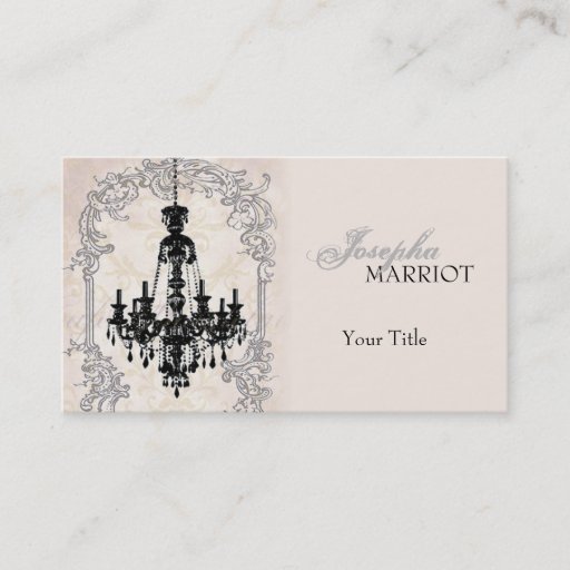 Customizable Rococo Chandelier Business Card