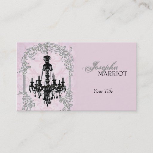 Customizable Rococo Chandelier Business Card