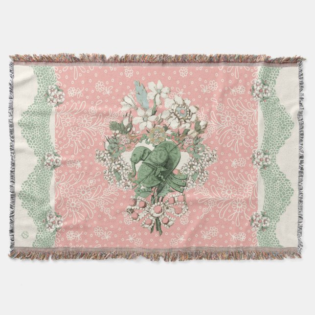 Rococo Couch Throws Blankets Cotton Polyester (Front)