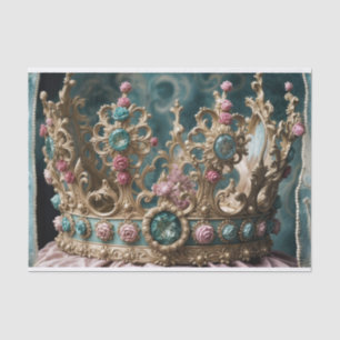 Rococo Crown Up Close Decoupage  Tissue Paper