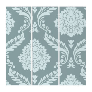 Rococo Damask Art I Duck Egg Blue+Teal