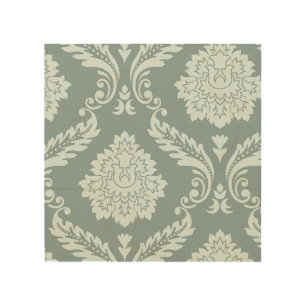 Rococo Damask Art I Duck Egg Blue+Teal