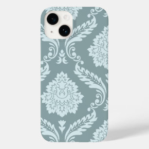 Rococo Damask Art I Duck Egg Blue+Teal Case-Mate iPhone 14 Case