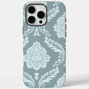 Rococo Damask Art I Duck Egg Blue+Teal iPhone 16 Pro Max Case