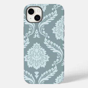 Rococo Damask Art I Duck Egg Blue+Teal Case-Mate iPhone 14 Plus Case