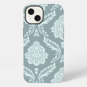 Rococo Damask Art I Duck Egg Blue+Teal iPhone 13 Case