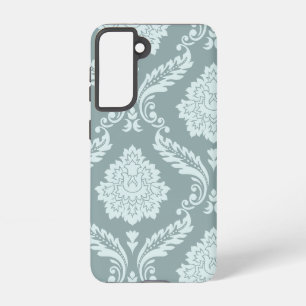 Rococo Damask Art I Duck Egg Blue+Teal Samsung Galaxy S21 Case