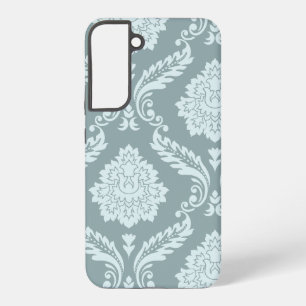 Rococo Damask Art I Duck Egg Blue+Teal Samsung Galaxy S22+ Case