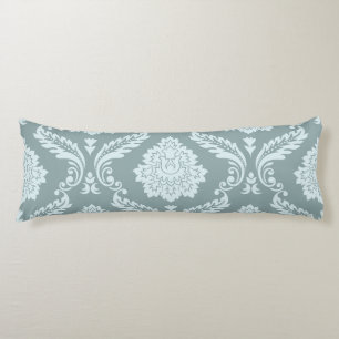 Rococo Damask Lg Pattern Duck Egg Blue+Teal Body Pillow