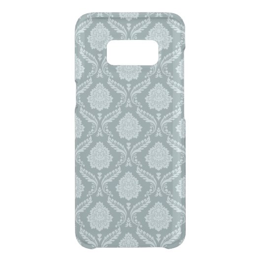 Rococo Damask Pattern Duck Egg Blue+Teal Uncommon Samsung Galaxy Case (Back)