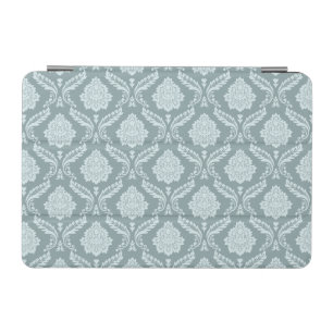 Rococo Damask Rpt Pattern Duck Egg Blue+Teal iPad Mini Cover
