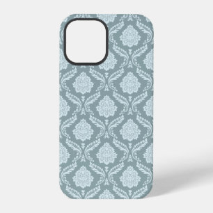 Rococo Damask Rpt Pattern Duck Egg Blue+Teal iPhone 12 Pro Case