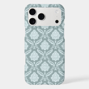 Rococo Damask Rpt Pattern Duck Egg Blue+Teal iPhone 17 Pro Max Case