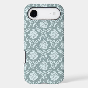 Rococo Damask Rpt Pattern Duck Egg Blue+Teal iPhone 17 Air Case