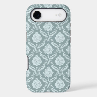 Rococo Damask Rpt Pattern Duck Egg Blue+Teal iPhone 17 Air Case