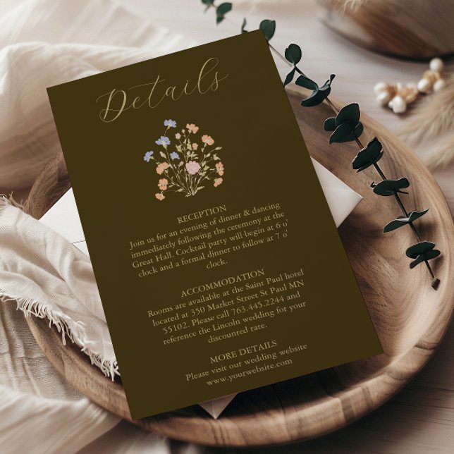 Rococo Floral Antique Frame Wedding Enclosure Card (Creator Uploaded)