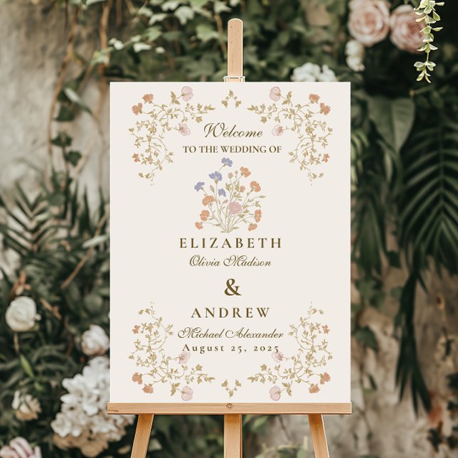 Rococo Floral Antique Frame Wedding Foam Board (Creator Uploaded)