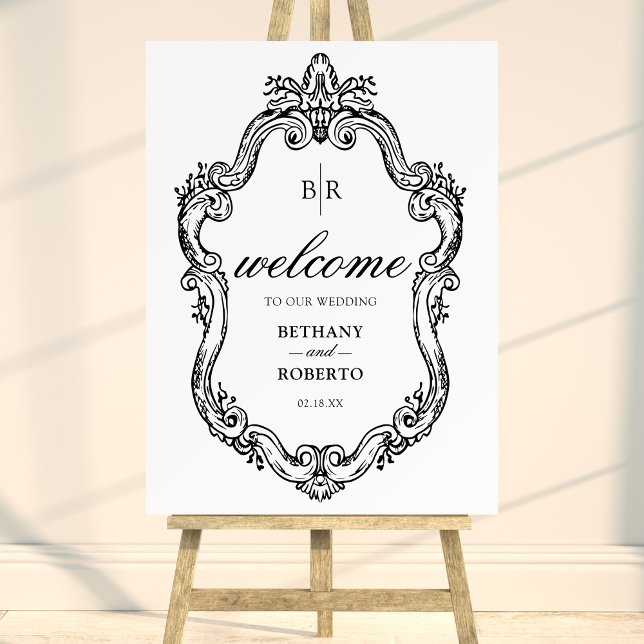 Rococo Frame Wedding Welcome Foam Board (Creator Uploaded)