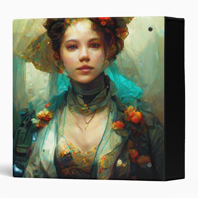 Rococo Future Sci-Fi Fantasy 3 Ring Binder (Back/Spine)