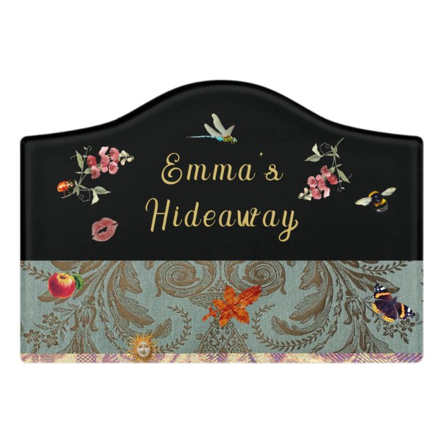 Rococo Garden Room Sign (Small Crest Front)