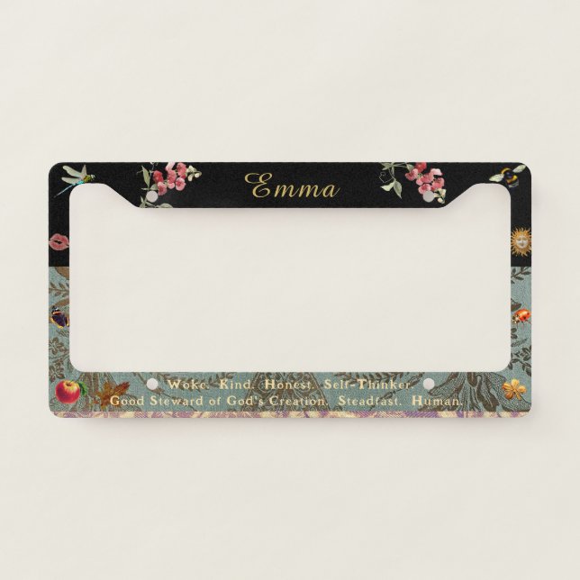 Rococo Garden Statement Auto Plates Frame (Front)