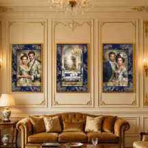 Rococo Glamour & Allure Blue Decoupage 1