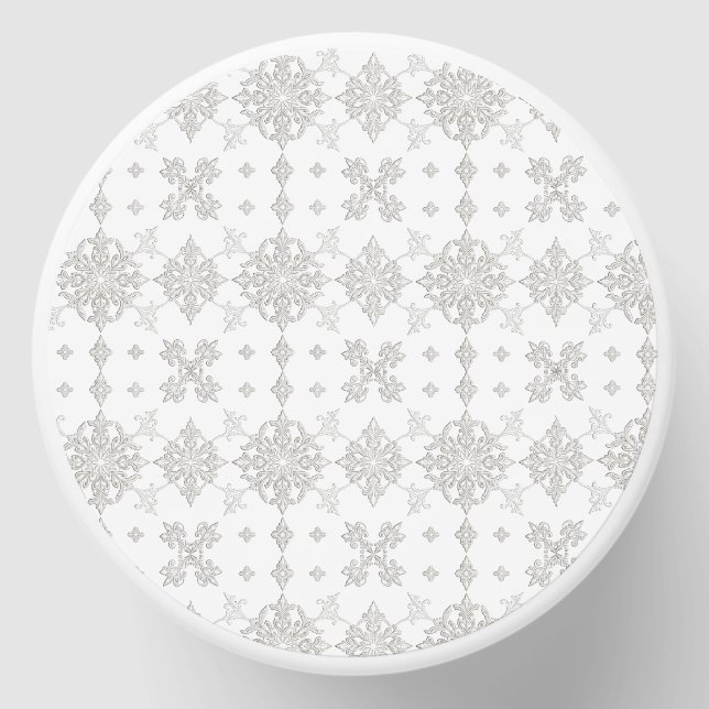 Rococo Lace Pattern Mini Candle Favors (Front)