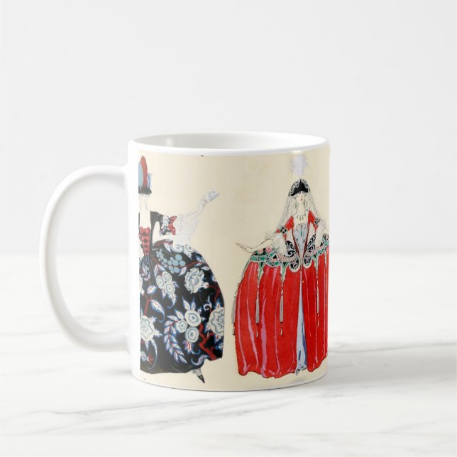 ROCOCO LADIES BEAUTY, FASHION COSTUME DESIGNER COFFEE MUG (Left)