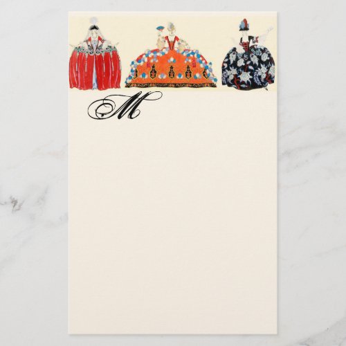 ROCOCO LADİES  FASHION COSTUME DESIGNER MONOGRAM STATIONERY