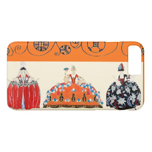 ROCOCO LADY ART DECO BEAUTY FASHION COSTUME DESIGN Case-Mate iPhone CASE (Back (Horizontal))