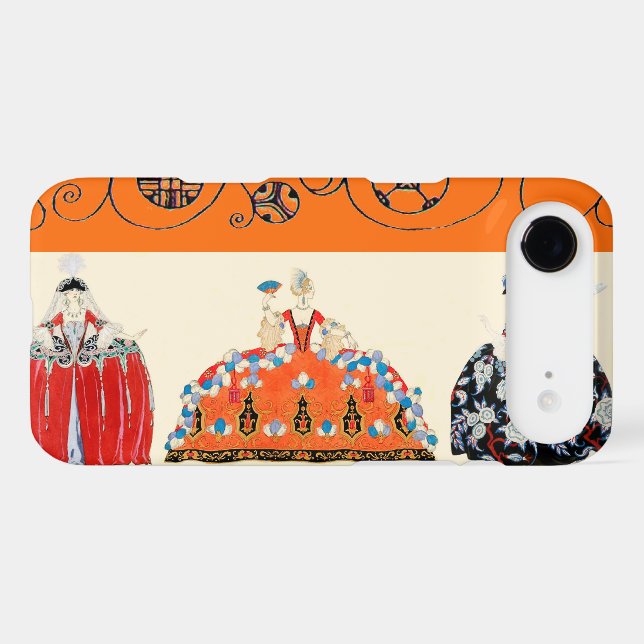 ROCOCO LADY ART DECO BEAUTY FASHION COSTUME DESIGN Case-Mate iPhone CASE (Back (Horizontal))