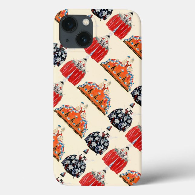 ROCOCO LADY ART DECO BEAUTY FASHION COSTUME DESIGN Case-Mate iPhone CASE (Back)