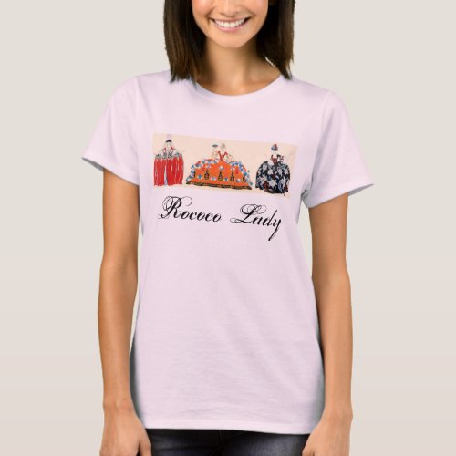 ROCOCO LADY ART DECO FASHION COSTUME DESIGN T-Shirt