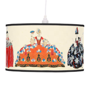ROCOCO LADY ART DECO FASHION COSTUME DESIGNER CEILING LAMP